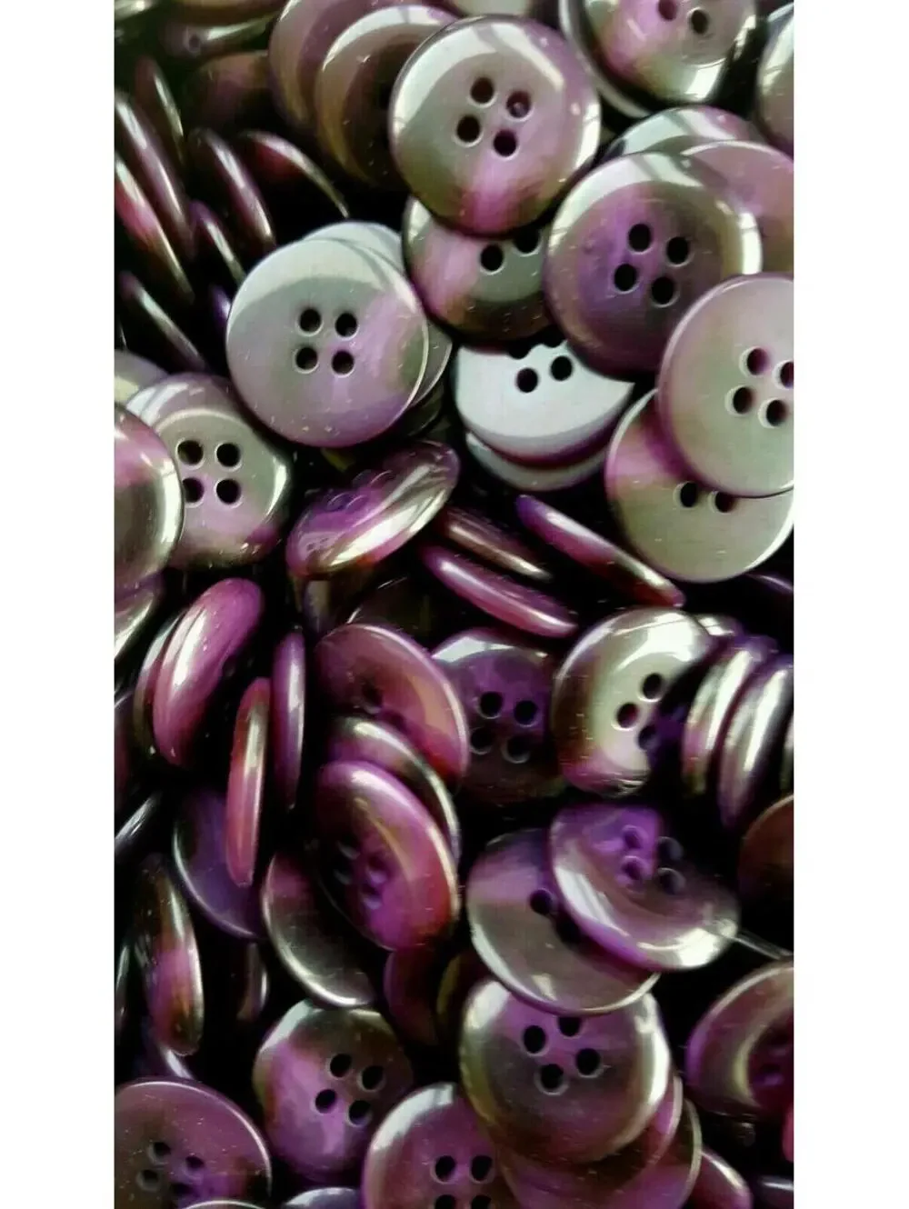 Eggplant Buttons, 4 Hole Sewing/Crafts Buttons 20mm - 24 Pieces (003)